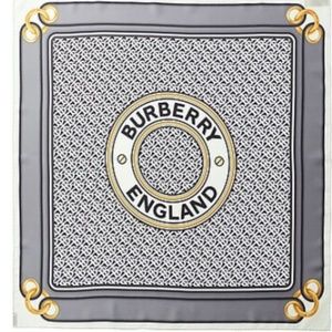 Burberry Montage Print Silk Square Scarf in Color: Monochrome